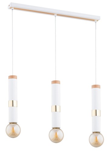 Alfa Dekor lampa wisząca 3-punktowa biała/złota 62220 62220
