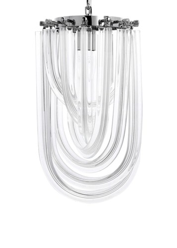 KingHome Lampa wisząca MURANO S chrom szkło metal