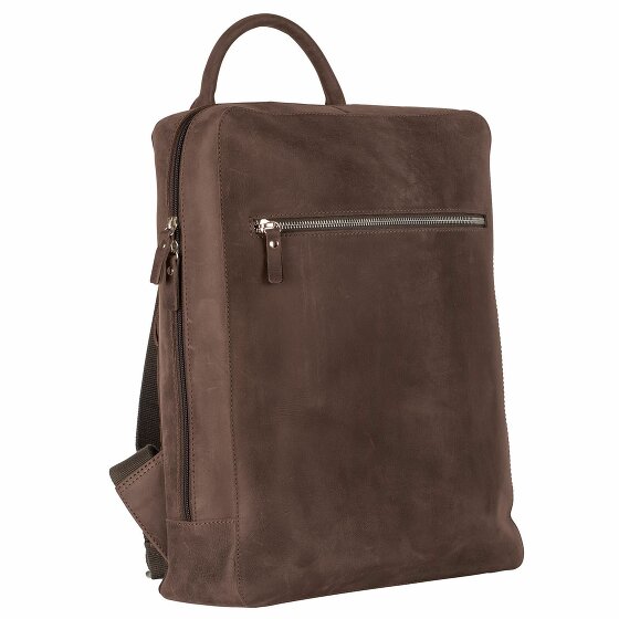 Leonhard Heyden Salisbury Plecak skórzana 37 cm przegroda na laptopa braun