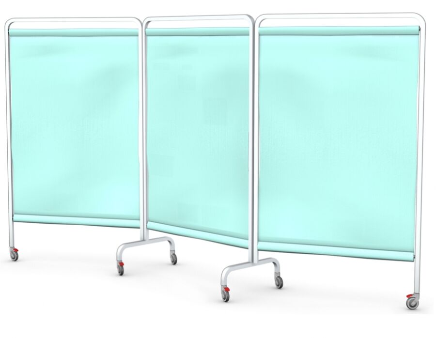 Ztm Tech-med PJ-03ST MAT parawan lekarski 170x210cm z ekranami zmywalnymi w ramie stalowej PJ-03ST 3x70 (MAT) (PJ3-03-ST(ZP_)-70)