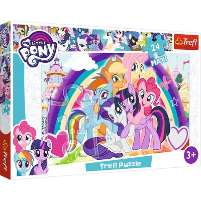 Trefl Puzzle 24 elementy Maxi My Little Pony, Szczęśliwe kucyki