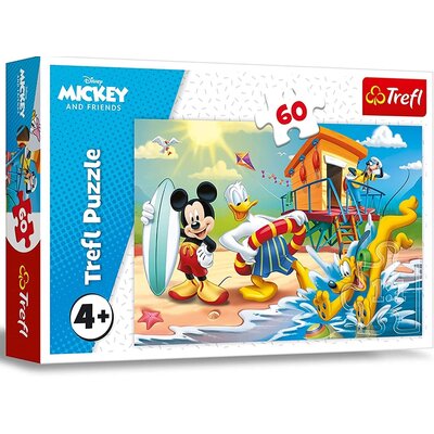 Trefl Puzzle 60 elementów Ciekawy dzień Myszka Miki