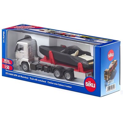 Siku Siku Super Ciężarówka MAN LKW z motorówką