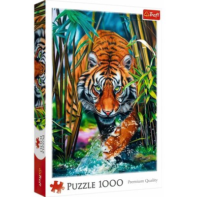 Trefl Puzzle 10528 Drapieżny tygrys 1000 elementów ŁÓDŹ 10528