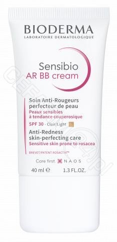 Bioderma Sensibio AR BB cream - krem BB maskujący zaczerwiernienia dla skóry wrażliwej i naczynkowej spf30 40 ml