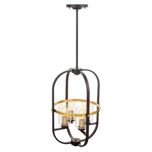 Lumina Deco Deco LAMPA WISZĄCA LOFT CZARNO-MOSIĘŻNA MONTEREY W5 LDP 1141-5 (BK+MD)