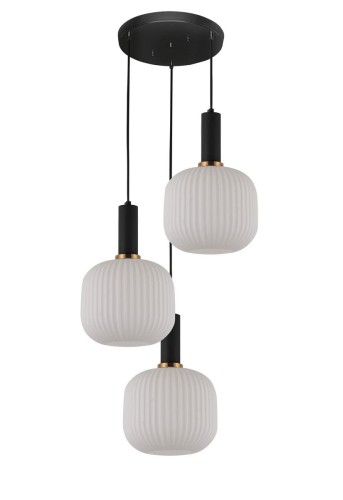 Lumina Deco Deco Gato lampa wisząca 3 czarno biała LDP 1217-3 (WTBK) Deco LDP 1217-3 (WT+BK)