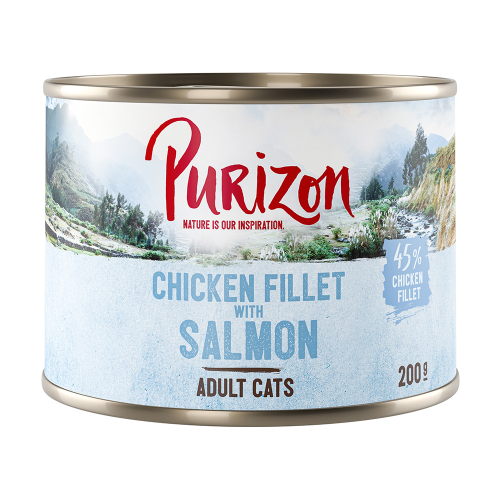 Purizon Adult, filet z kurczaka z łososiem, bez zbóż, 200 g - FIlet z kurczaka z łososiem