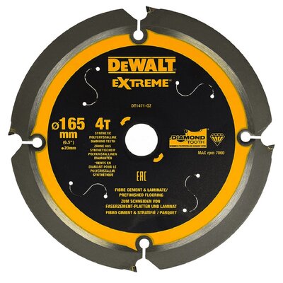 Dewalt DeWALT dt1471 piła tarczowa liść PCD 165/20 mm 4Z DT1471-QZ