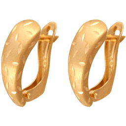 Złote kolczyki 585 zatrzaskowe prezent grawer