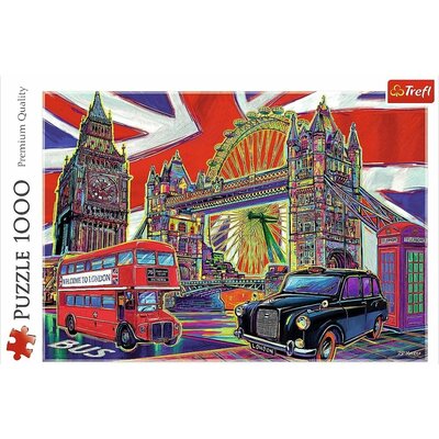 Trefl Puzzle 10525 Kolory Londynu 1000 elementów ŁÓDŹ 10525