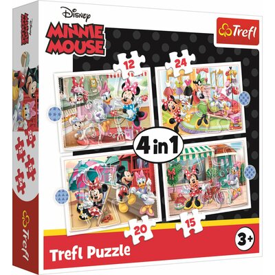 Trefl Puzzle 34315 Minnie z przyjaciółmi 4w1 ŁÓDŹ 34315
