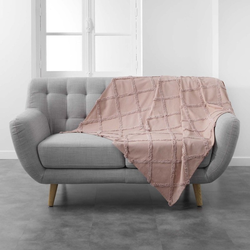 Koc Pled Różowy Boho 125x150