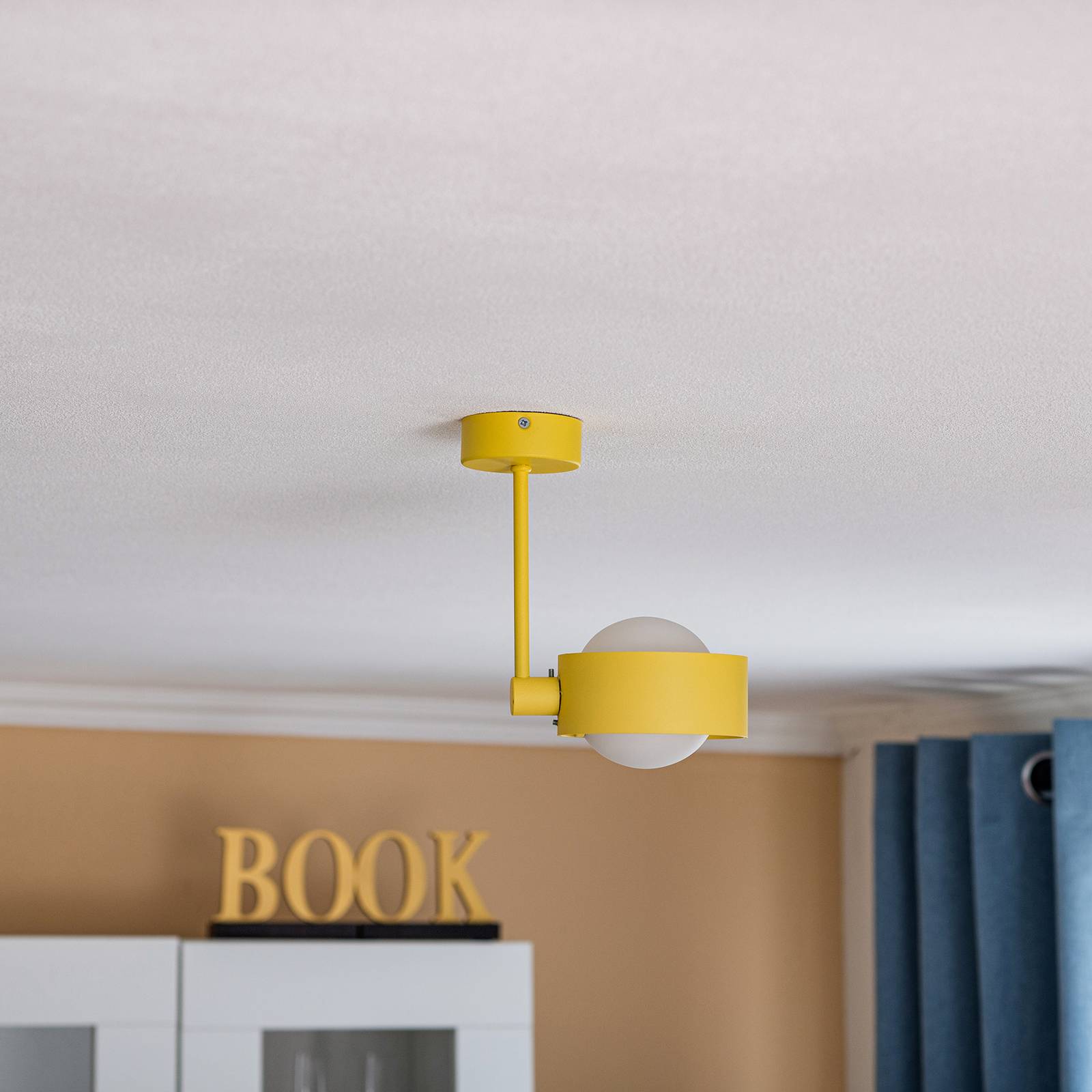 Argon Lampa sufitowa Mado ze stali żółta, 1-punktowa