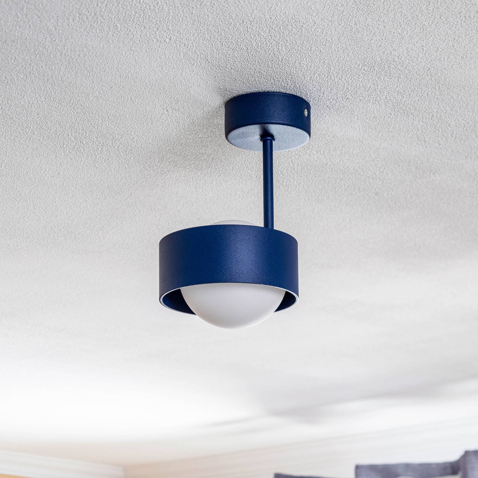 Argon Lampa sufitowa Mado ze stali niebieska, 1-punktowa