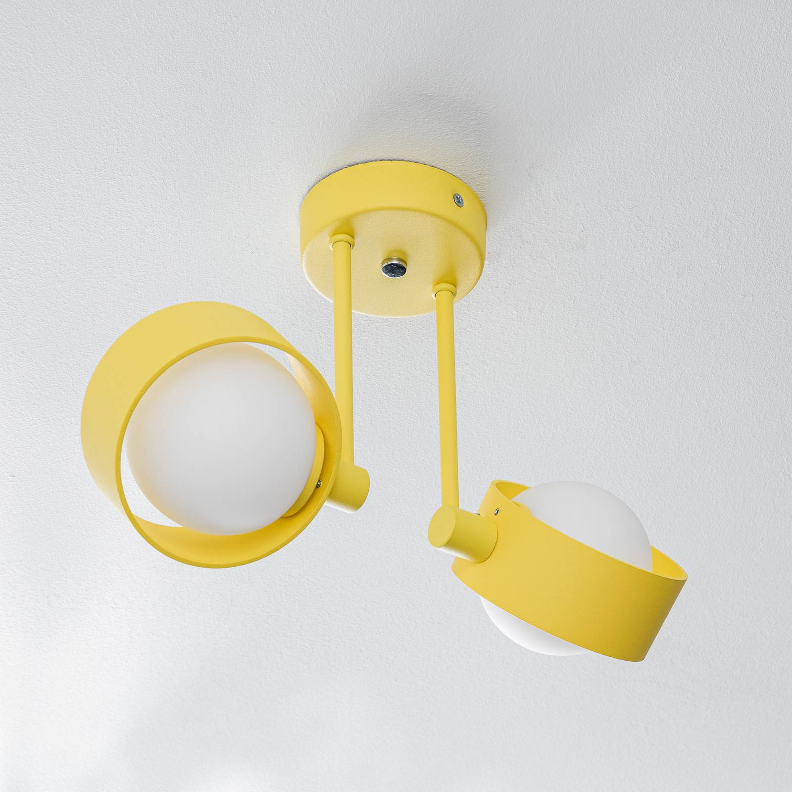 Argon Lampa sufitowa Mado ze stali żółta, 2-punktowa