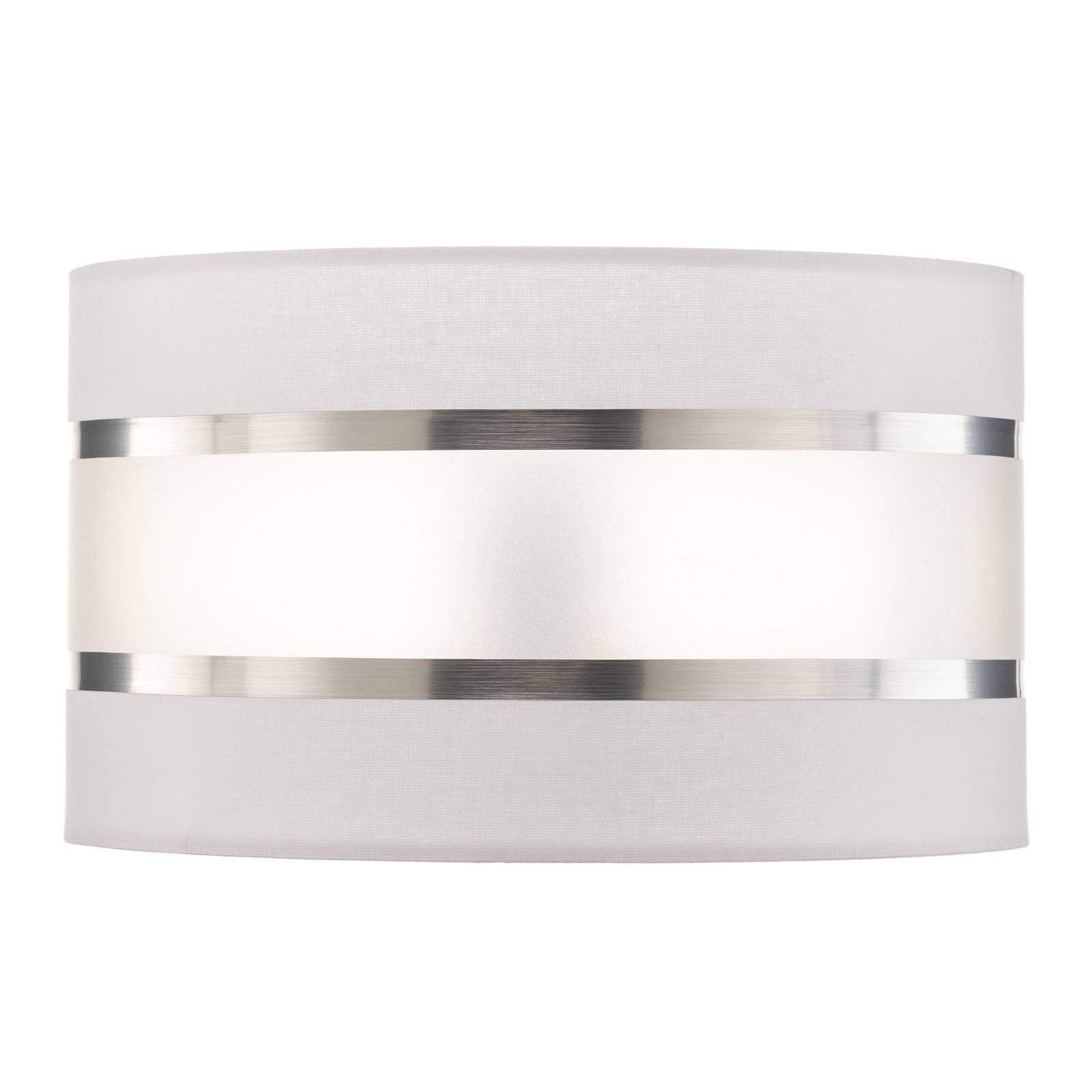 HELAM Klosz Helen E27 Ø25/wysokość 20cm biały/srebrny