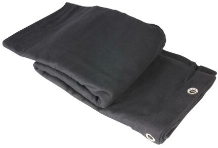 Adam Hall Adam Hall 0152 X 36 - Blackout cloth B1 black with burnished Grommets hemmed 3 x 6 m 0152X36