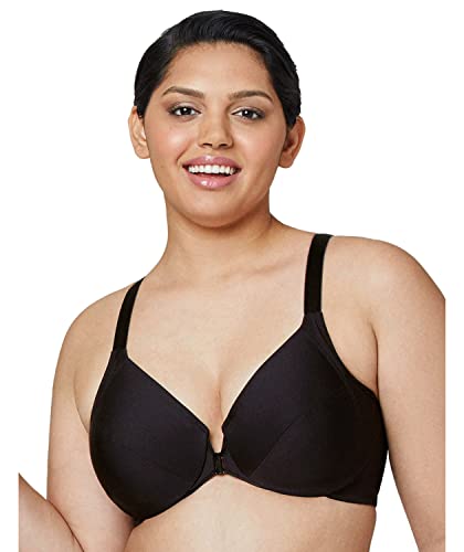 Glamorise Damski biustonosz z fiszbinami Wonderwire #1247 z pełnym zakryciem (1 szt.) 1247BLK40C