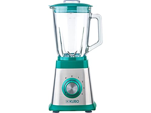 Kubo Mikser ze szkła, 1000 W, 4 prędkości, 1,5 l, 6 ostrzy ze stali nierdzewnej, funkcja kostek lodu