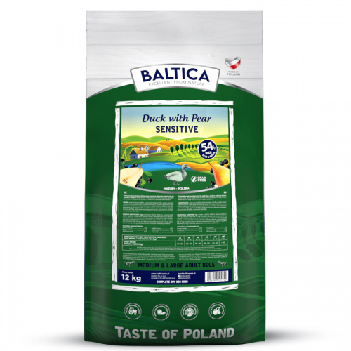 BALTICA Kaczka z Gruszką średnie i duże rasy psów 12kg