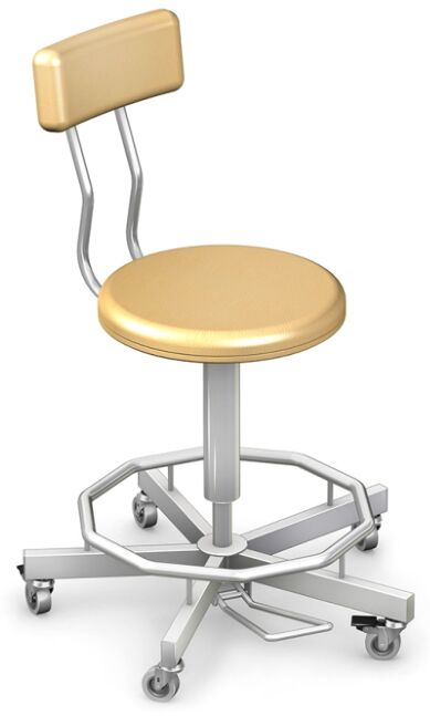 Ztm Tech-med TB04/NM taboret lekarski ze stali kwasoodpornej na kółkach regulowany TB-02 (TB-02-110-NM-T_)