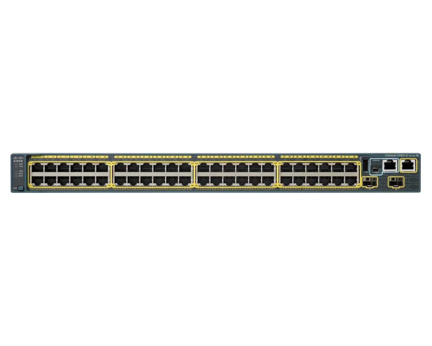 Cisco Koncentrator Switch/2960S 48 GigE 2 x SFP LAN Lite WS-C2960S-48TS-S