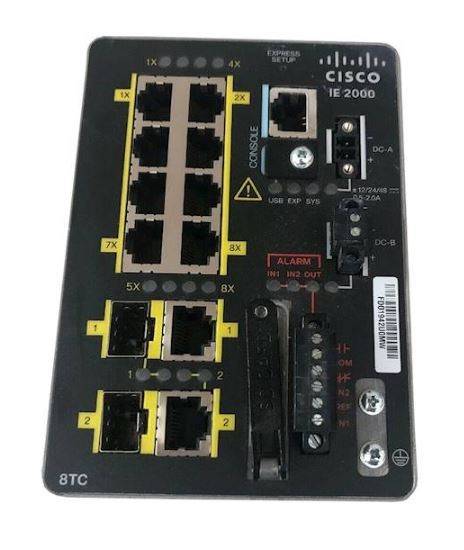 Cisco IE-2000-8TC-B - 8FE RJ45 ports, 2FE uplinks, Lan Base,  IE2000 Switch