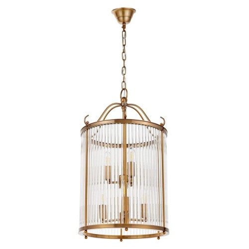 Lumina Deco Deco LAMPA WISZĄCA LOFT MOSIĘŻNA BOSTON W6 LDP 1235-6 (MD)
