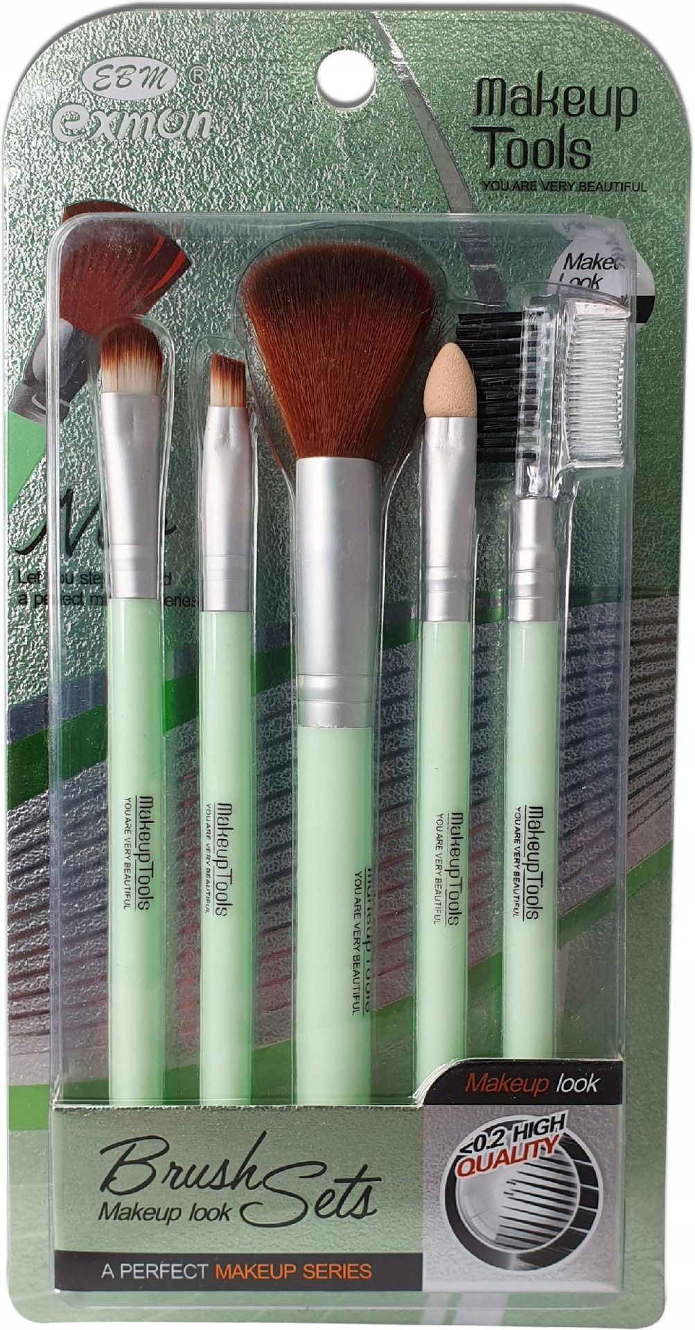 ZESTAW 5 SZTUK KOSMETYCZNE PĘDZLE MAKIJAŻU MAKEUP