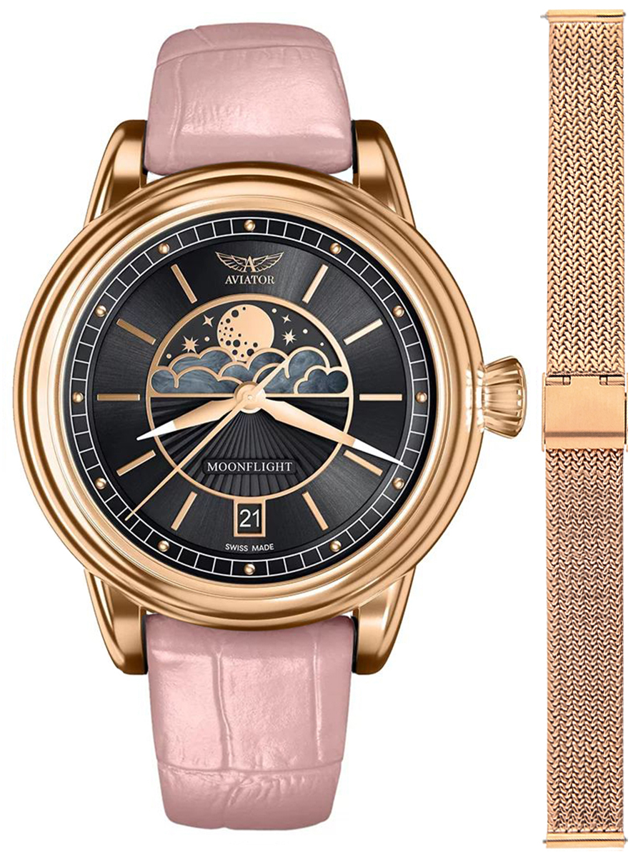 Zegarek Aviator V.1.33.2.253.4PM-SET DOUGLAS MOONFLIGHT