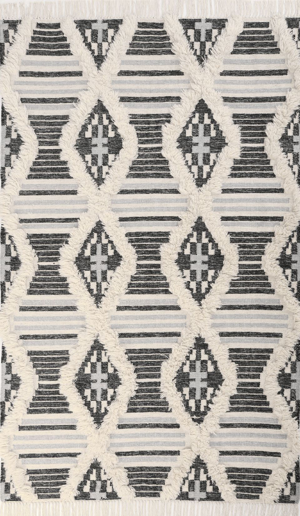 Vintage Cozy Kelim Black / White