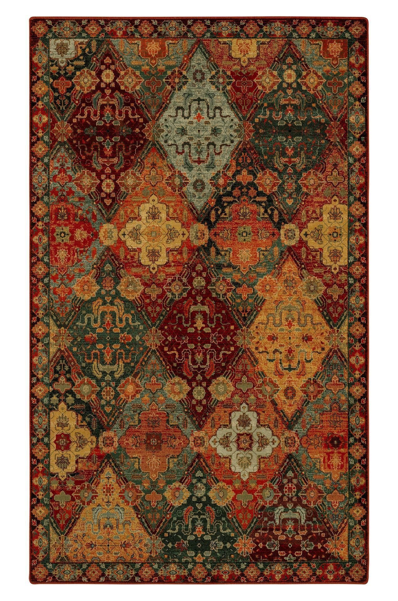 Dywan wełniany Omega Torino etniczny rubin 170 x 235 cm
