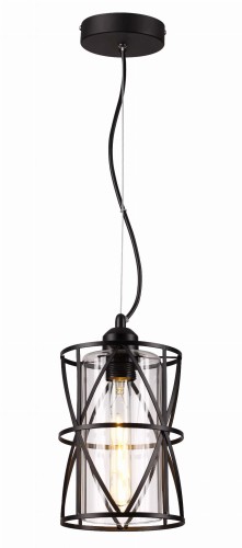 Ruby lampa wisząca 1płomienna czarna 337801-02