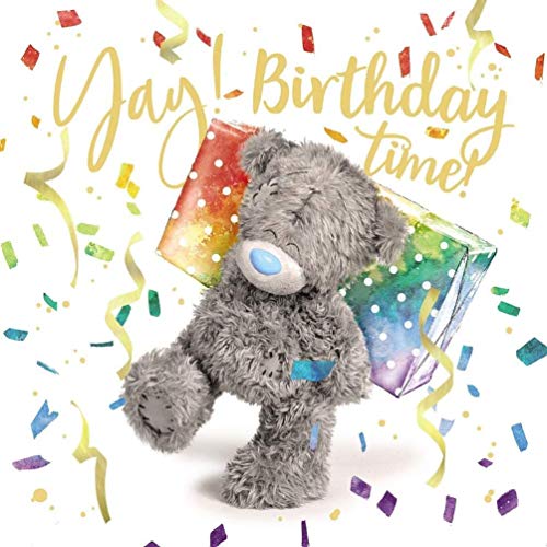 Me To You Bear Holograficzna karta czasu urodzinowego 3D