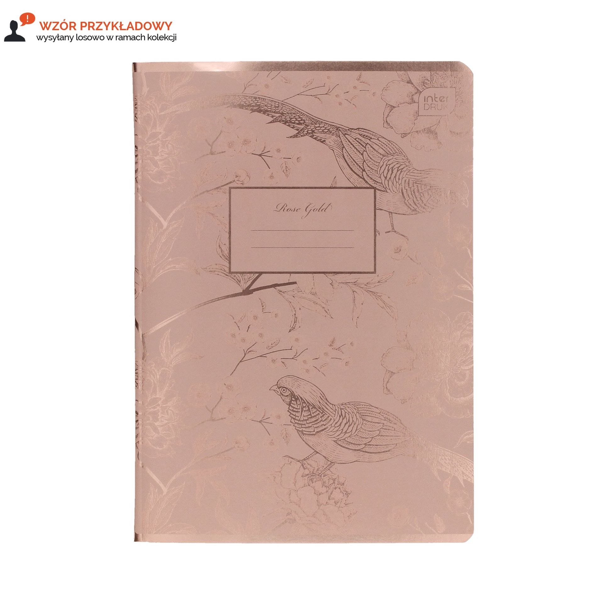 Zeszyt A5/60 linia metallic Rose Gold Interdruk