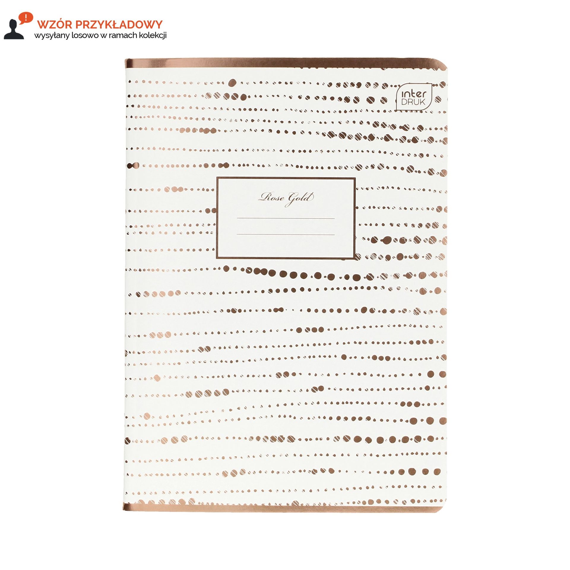 Zeszyt A5/80 kratka metallic Rose Gold Interdruk