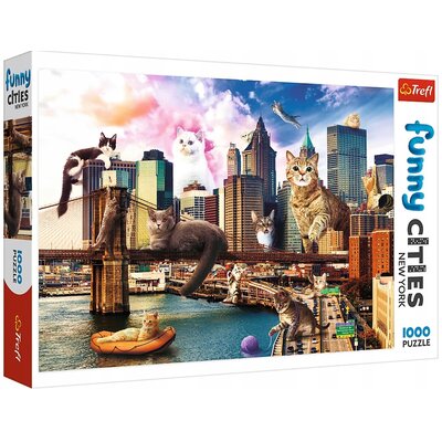 Trefl Puzzle 1000 elementów - Koty w Nowym Jorku 10595