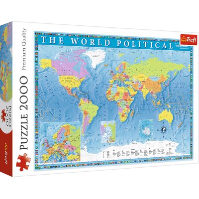 Trefl Puzzle 2000 elementów Polityczna mapa świata 1878587