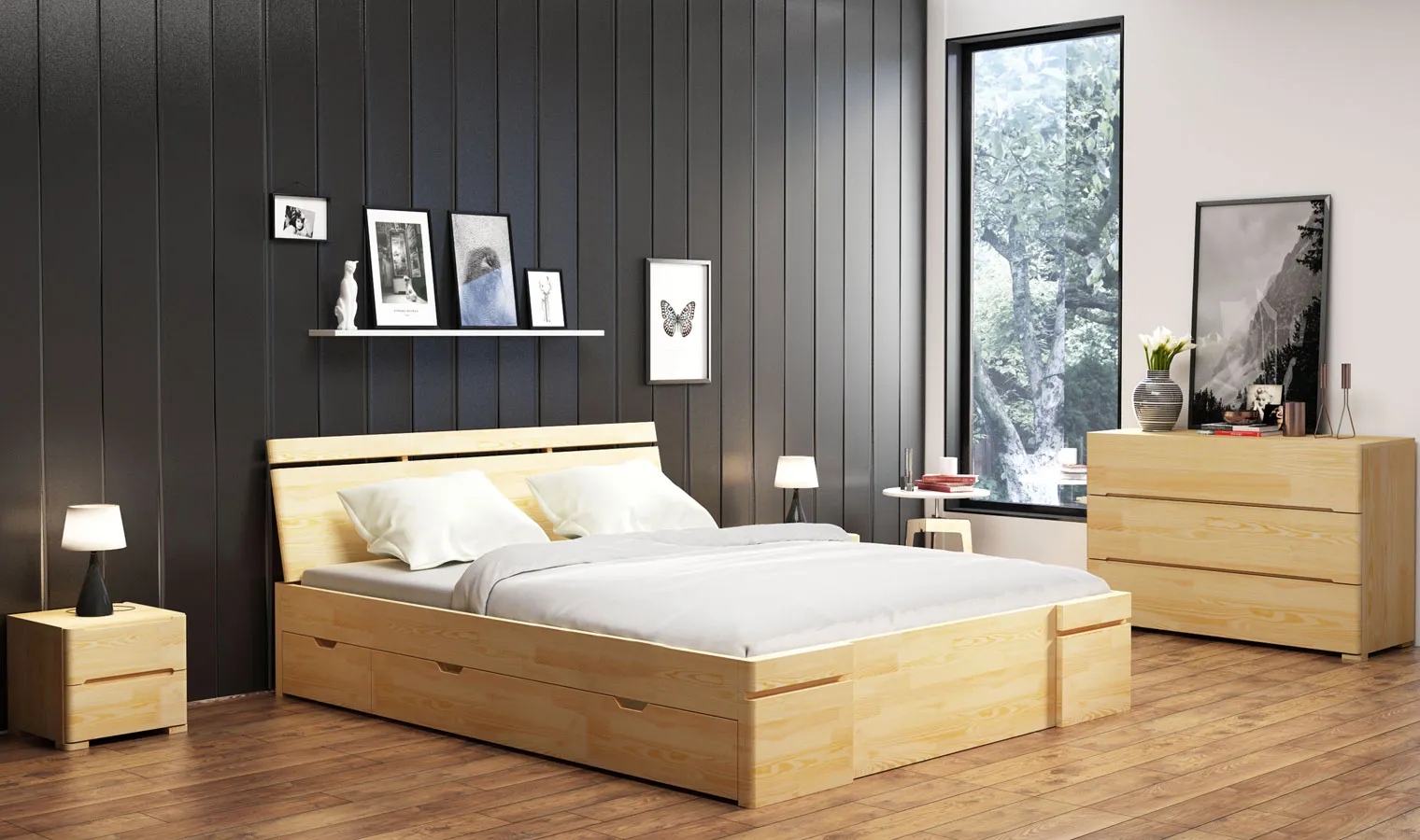 Zestaw skandynawskich mebli do sypialni Z6-G56
