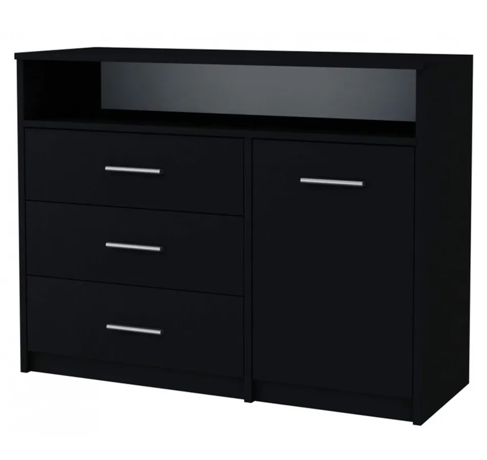 Komoda czarna z szufladami do salonu T1-F44