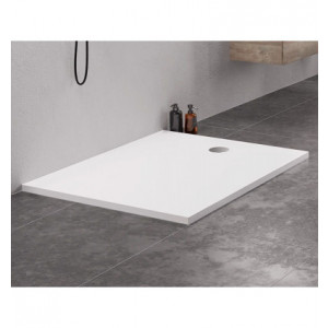 New Trendy B-0514 Brodzik NEX konglomeratowy prostokątny 180x90 biały gładki