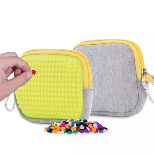 Cass Film Saszetka na suwak z żółtym panelem -