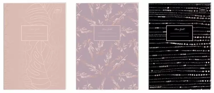 Inter-druk Zeszyt A4/60K kratka Metallic rose gold (5szt) -