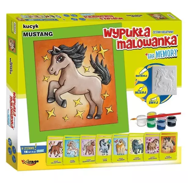 Mirage Hobby Wypukła malowanka Kucyk Mustang + gra memory -