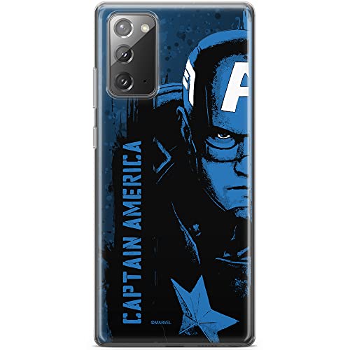 ERT GROUP etui na telefon Samsung GALAXY NOTE 20, case oryginalny i oficjalnie licencjonowany przez Marvel, wzór Kapitan Ameryka 010, optymalnie dopasowane, plecki z TPU