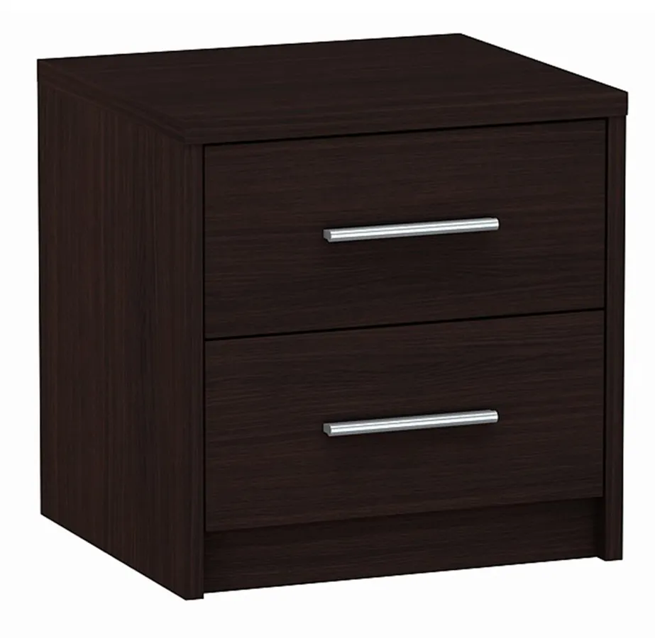 Szafka nocna z szufladami do sypialni wenge - Elopi