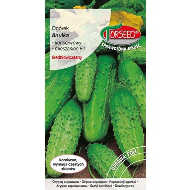 TORSEED nasiona OGÓREK GRUNTOWY KORNISZONOWY ŚREDNIO WCZESNY ANULKA F1 3 G