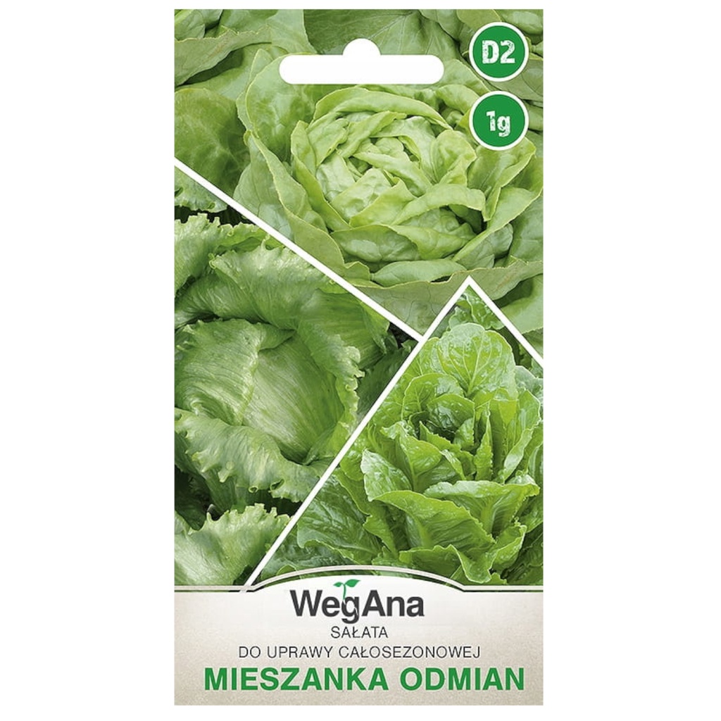 Sałata mieszanka odmian zielonych do uprawy całosezonowej 1g