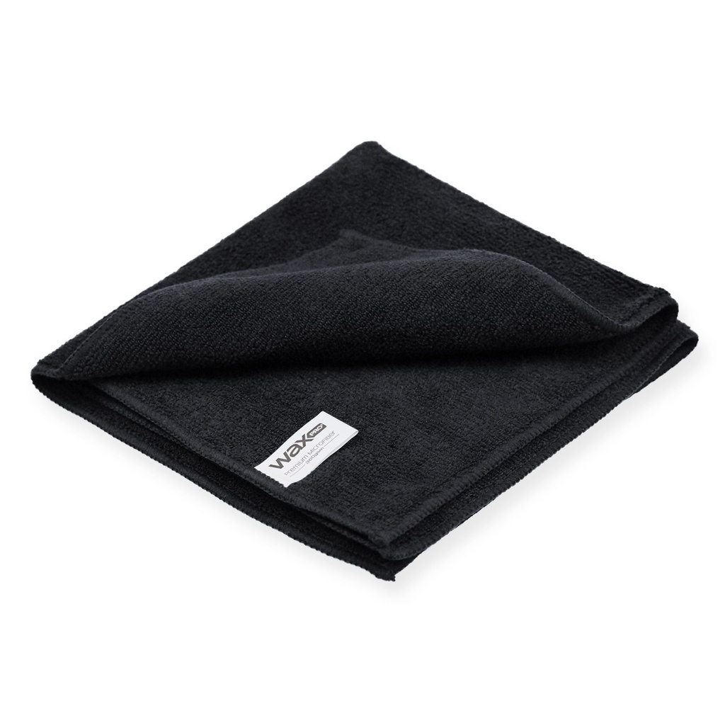 WaxPro Premium Microfiber Black Mikrofibra czarna 40x40cm 360 gsm